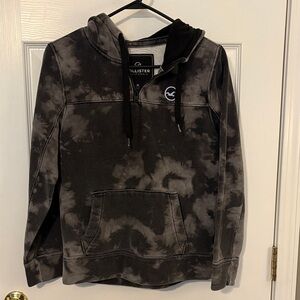 Hollister Men's Gray Tie-Dye Hoodie